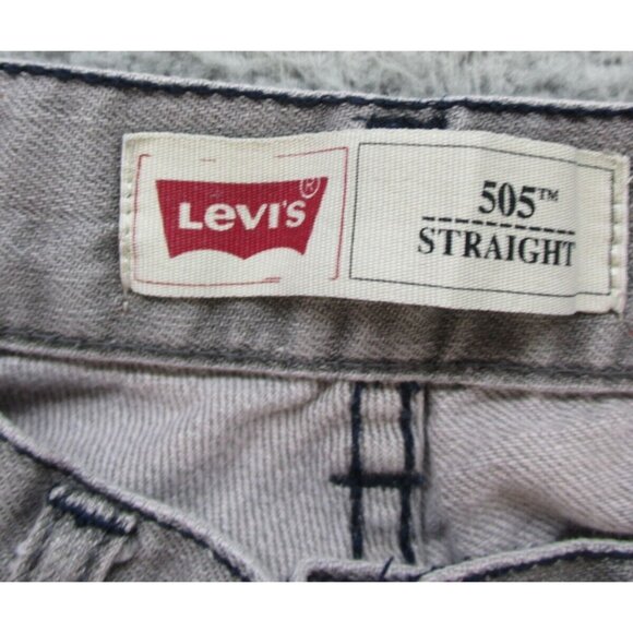Levis 505 Jeans Boys Size 8 Regular Denim Youth Straight Gray Classic Pants - Picture 7 of 10